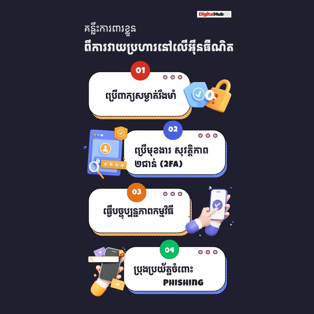 គន្លឹះការពារពីការវាយប្រហារលើអ៊ីនធឺណិត